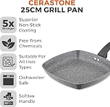 Tower Cerastone Forged Grill Pan 25cm Graphite Non-Stick Soft Handle view 2
