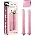 YOSHUYUKI Velvet Hair Curler Set, Heatless Curling Rods for Long Hair, Overnight Curls Blowout Rods, Soft Foam Hair Rollers to Sleep in, Jumbo Rods Curler - Pink (2 Count)