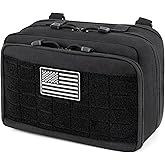 Jueachy Tactical Molle Pouch Large Admin Bag Utility Tool Pouches Molle Attachment EDC Pouches Expandable Molle Accessories Organizer Medical Pocket U.S.A Patch Included