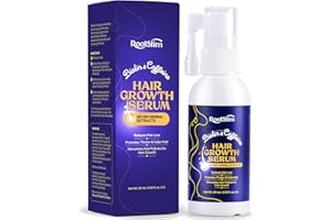 ROOTSTIM Hair Growth Serum for Men and Women: Rice Water & Biotin & Caffeine Hair Loss Treatment Oil Enriched with Seven Herbal Extracts - Hair Regrowth Treatment Spray for Thicker Longer Fuller Hair 60ML