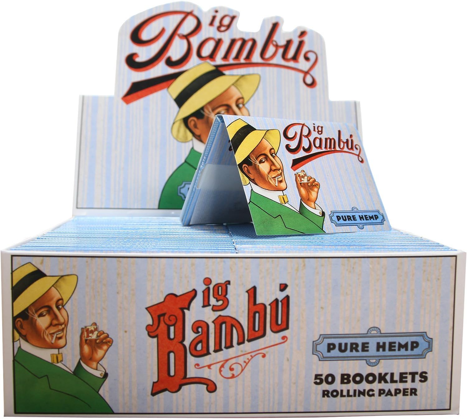 Papers Collectibles Big Bambu Pure Hemp Cigarette rolling papers Box
