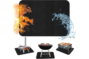 LXLZSH 24×31 inches Heat Resistant Grill Mats for Countertop, Under Grill Mat for Outdoor Grill to Protect Your Prep Table and Outdoor Grill Table Clean, Fireproof & Waterproof & Oil Proof BBQ Mat
