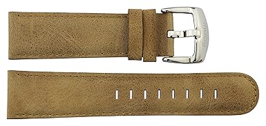 Moog Paris Braun Kalbsleder Uhrenarmband, Geriebenem, Dornschließe, 22mm Uhrenarmband _ B22004