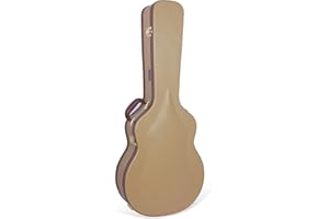 Crossrock Hardshell Arch Top wood case fits Acoustic Super Jumbo Guitars-Vinyl Tweed(CRW600SBTW)