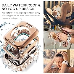 WINGLE 2-in-1 Waterproof Bling Case for Apple Watch