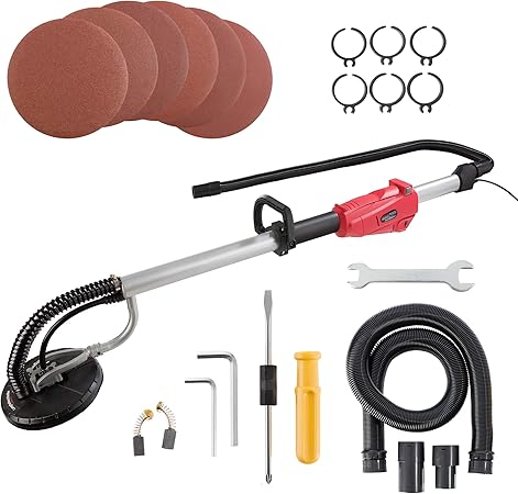 Arebos Ponceuse Girafe Rouge 710 W Diametre Des Disques De Abrasif 225 Mm 6 Disque Abrasifs Longeur De 160 Cm Amazon Fr Bricolage