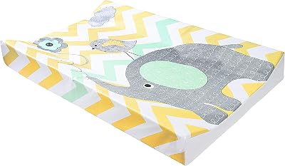Babycurls Deluxe Anti-Roll PVC Changing Mat Elephant Chevron 69x45x8cm