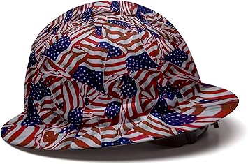 american flag full brim hard hats