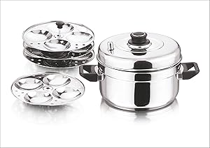 Vinod Stainless Steel Idli Maker (5-Tier (Makes 20 Idlis))