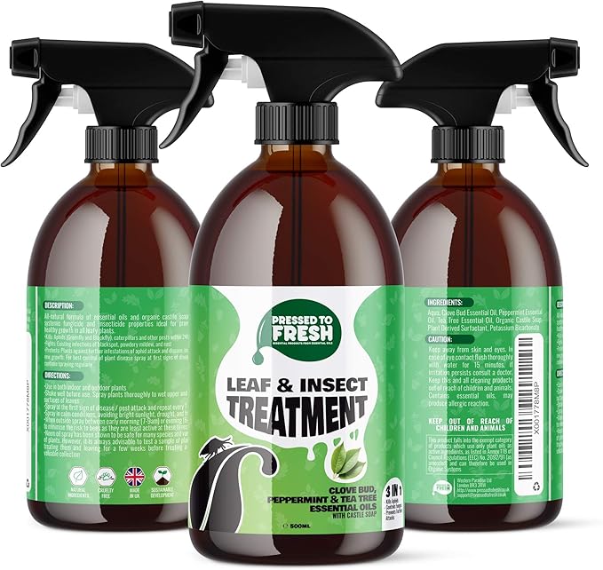 PRESSED TO FRESH Natural Leaf & Insect Treatment Spray Kills Aphids & Caterpillars