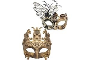 Ubauta Various Venetian Couple Masks For Masquerade/Party/Ball Prom/Mardi Gras/Wedding/Wall Decoration