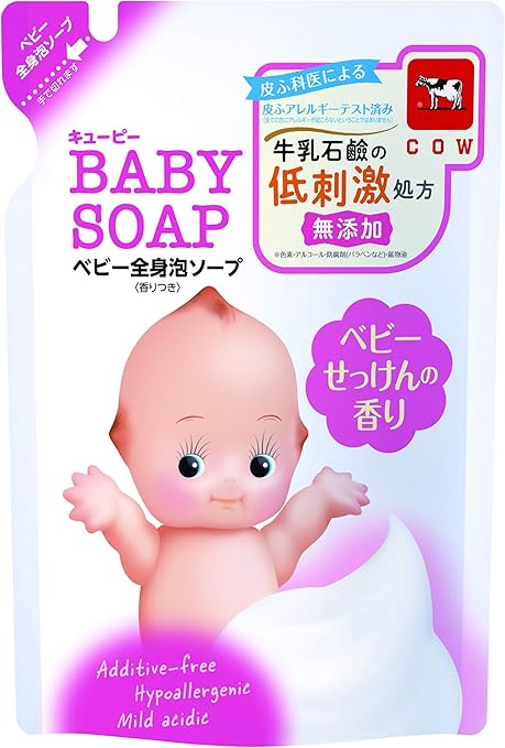 Amazon キューピー 全身ベビーソープ ベビーせっけんの香り 泡タイプ つめかえ用 350ml キユーピー ベビーソープ