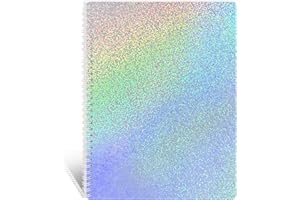 DHATMYC Large Reusable Sticker Book Collecting Album 8.5 x 11 Inch Sticker Storage Organizer Collection Notebook with 40 Sheets Full Size Blank Release Paper and Holographic Cover