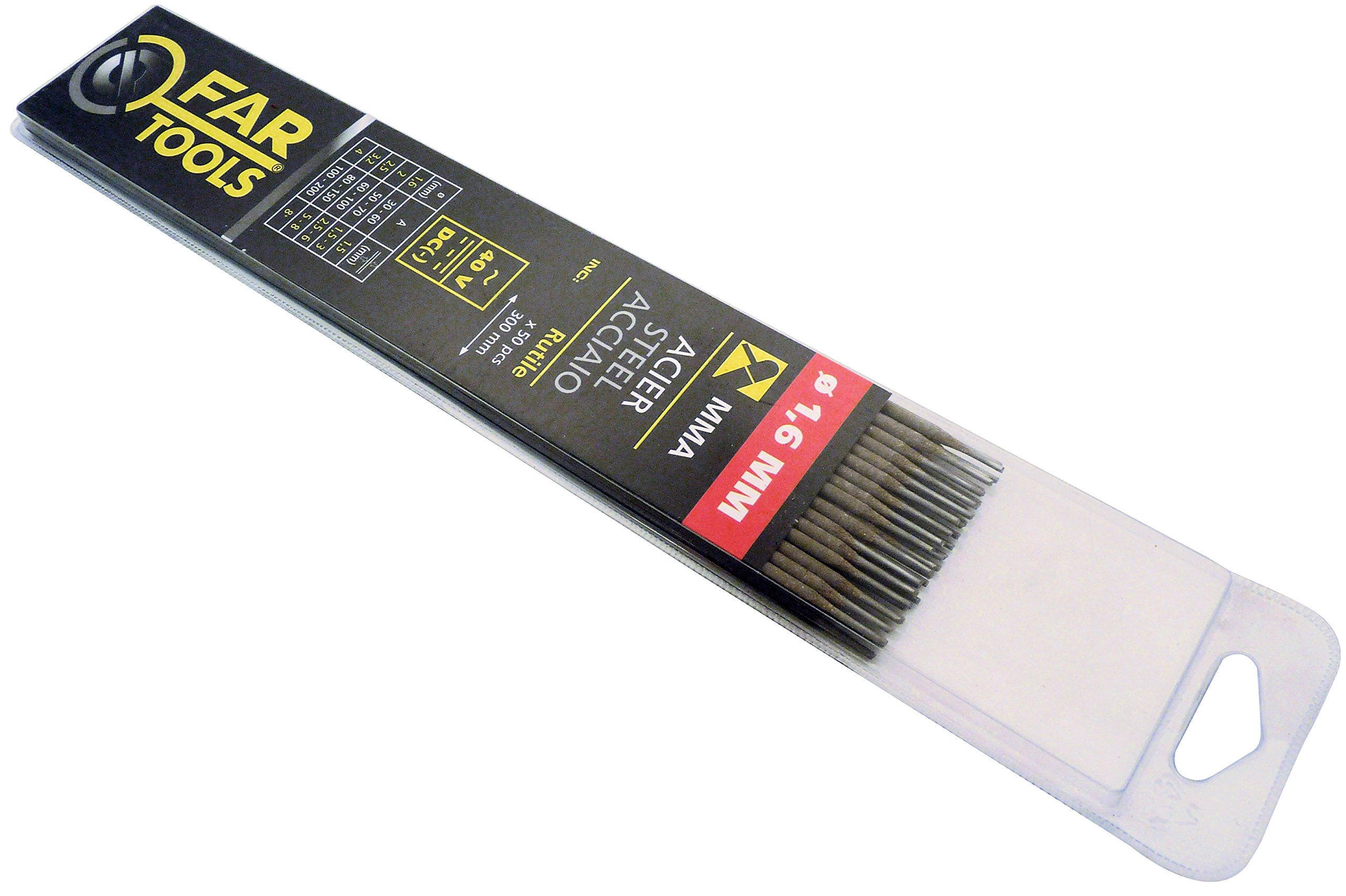 Fartools 150703 50x Soldering Electrodes Rutile Stick Diameter 1.6 mm Length 300 mm