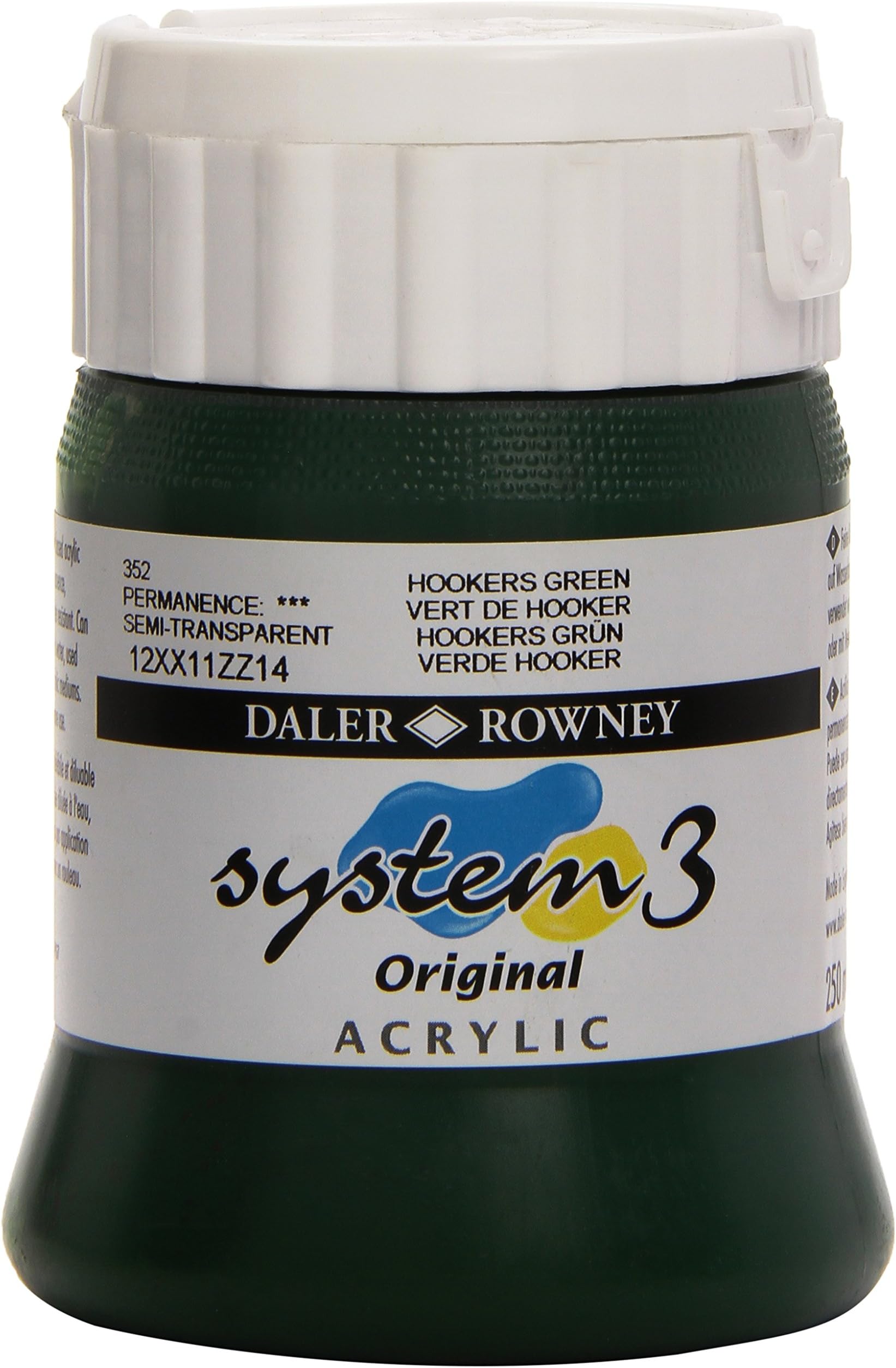 Daler - Rowney System 3 250ml Paint Ink Pot - Hook Green
