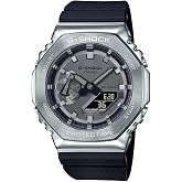 G-Shock Casio Metal Covered Octagonal Black Resin Band Watch GM2100-1A