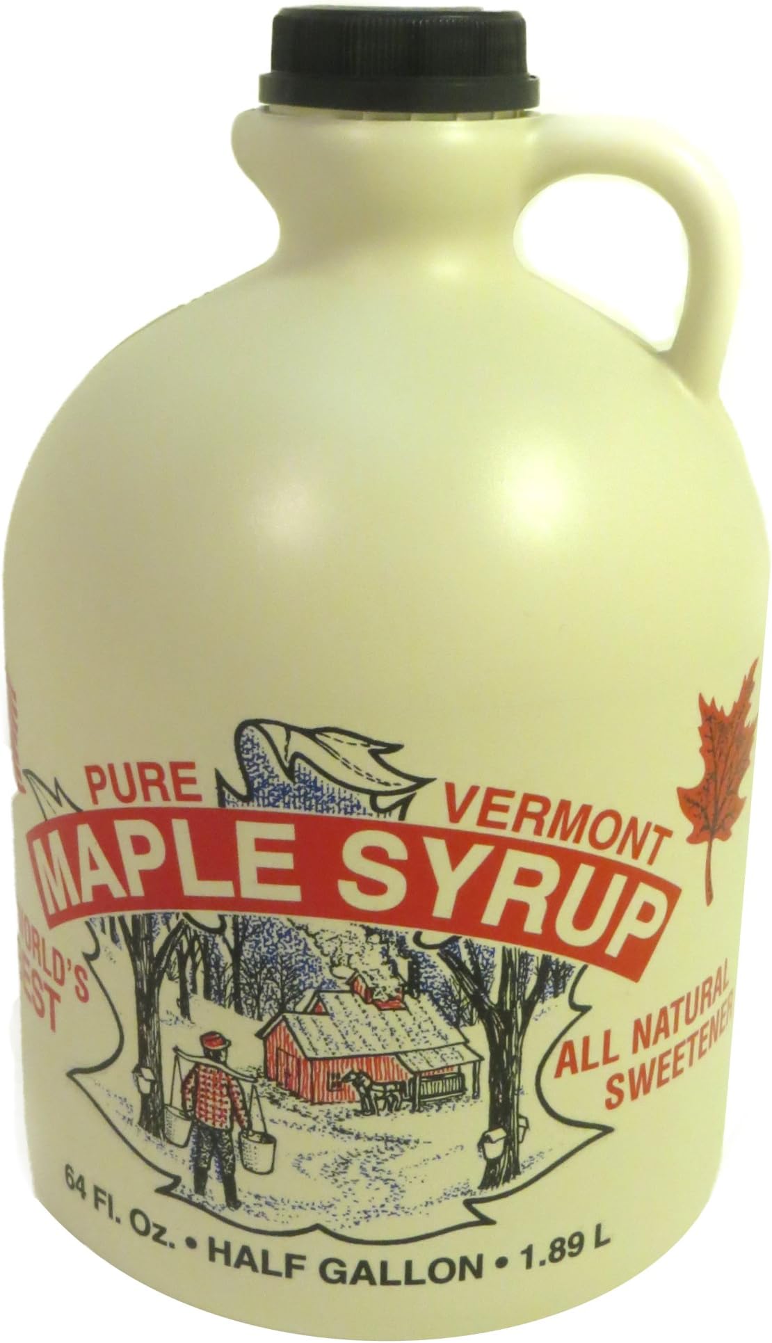 100% Pure Vermont Maple Syrup - Half Gallon (64oz.) Grade B/now know as "Grade A Dark Robust Taste"