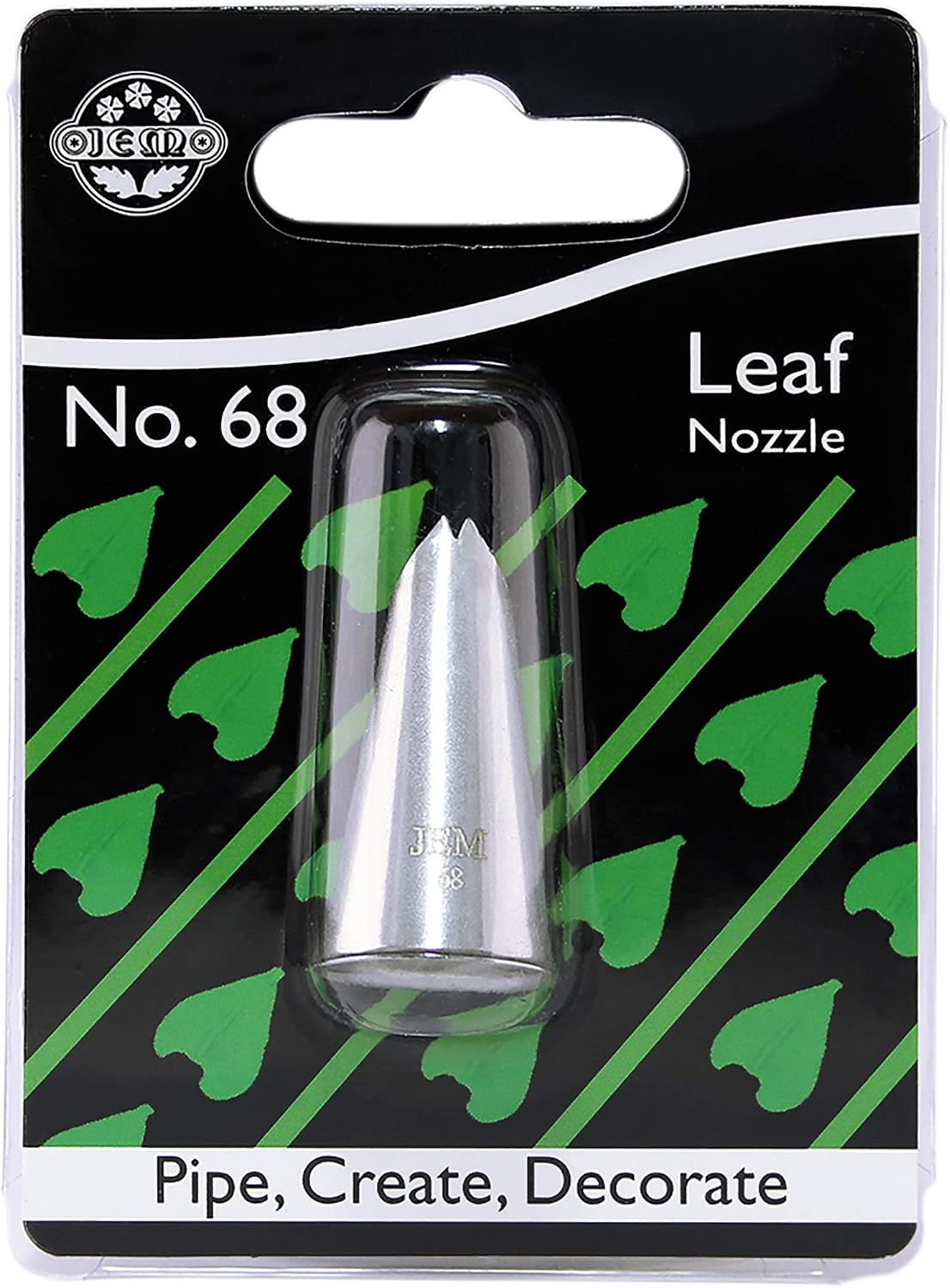 PME JEM Medium Leaf Piping Nozzle no. 68, Silver, Decorating Tip