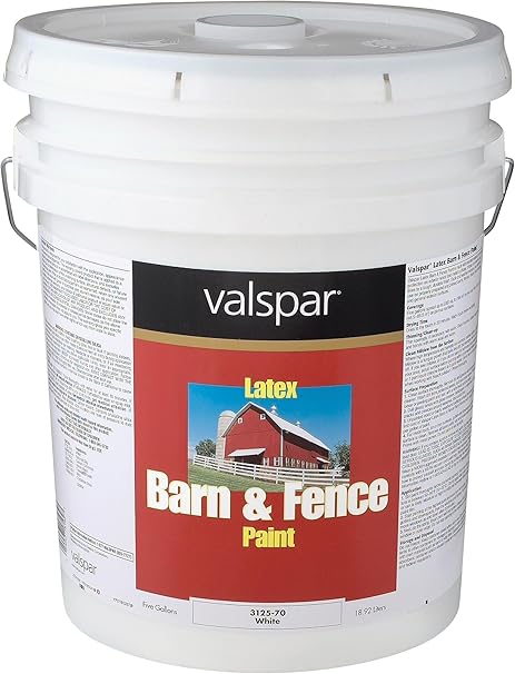 Valspar 3125 70 Barn And Fence Latex Paint 5 Gallon White