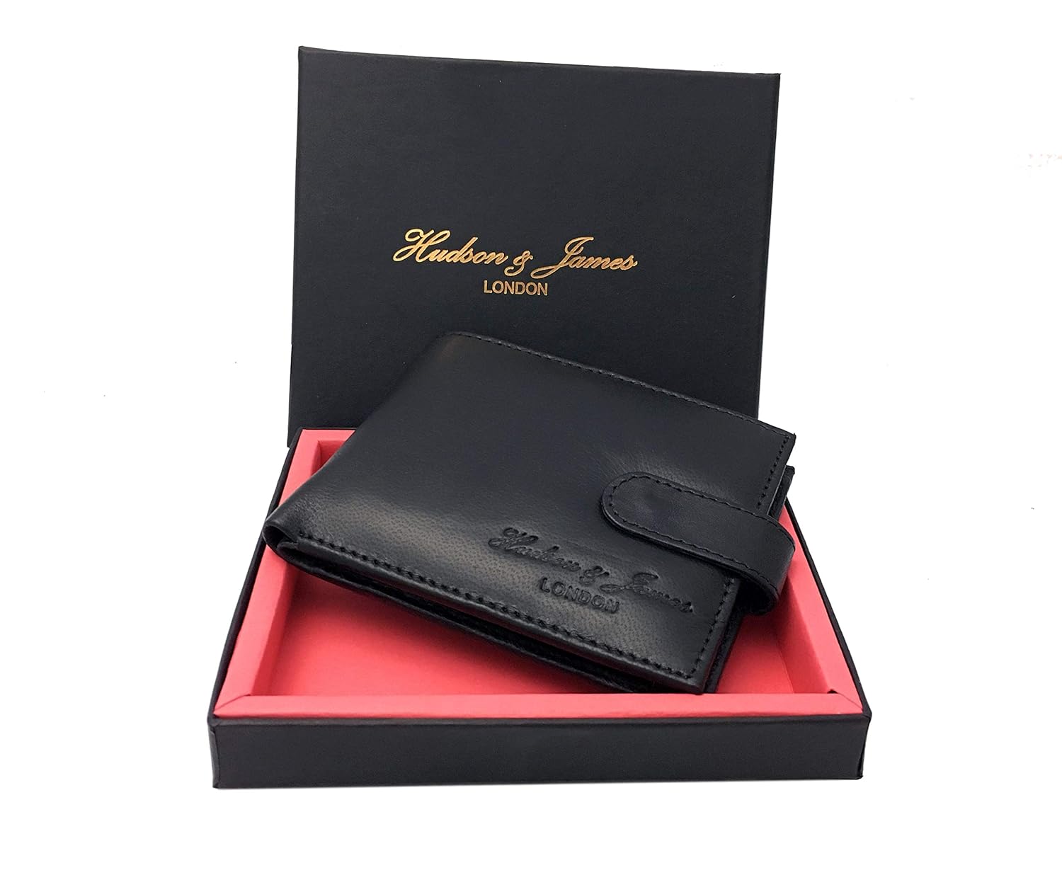 Clothing Designer Hudson & James London Real Leather Mens Wallet Credit