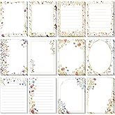 Chiisong 12 Pads Wildflower Sticky Notes Flower Sticky Notes 3 x 4 Inches Colored Adhesive Memo Reminder Decor Vintage Wild Floral Memo Pads Flower Notepads for Journal Office Birthday Gifts