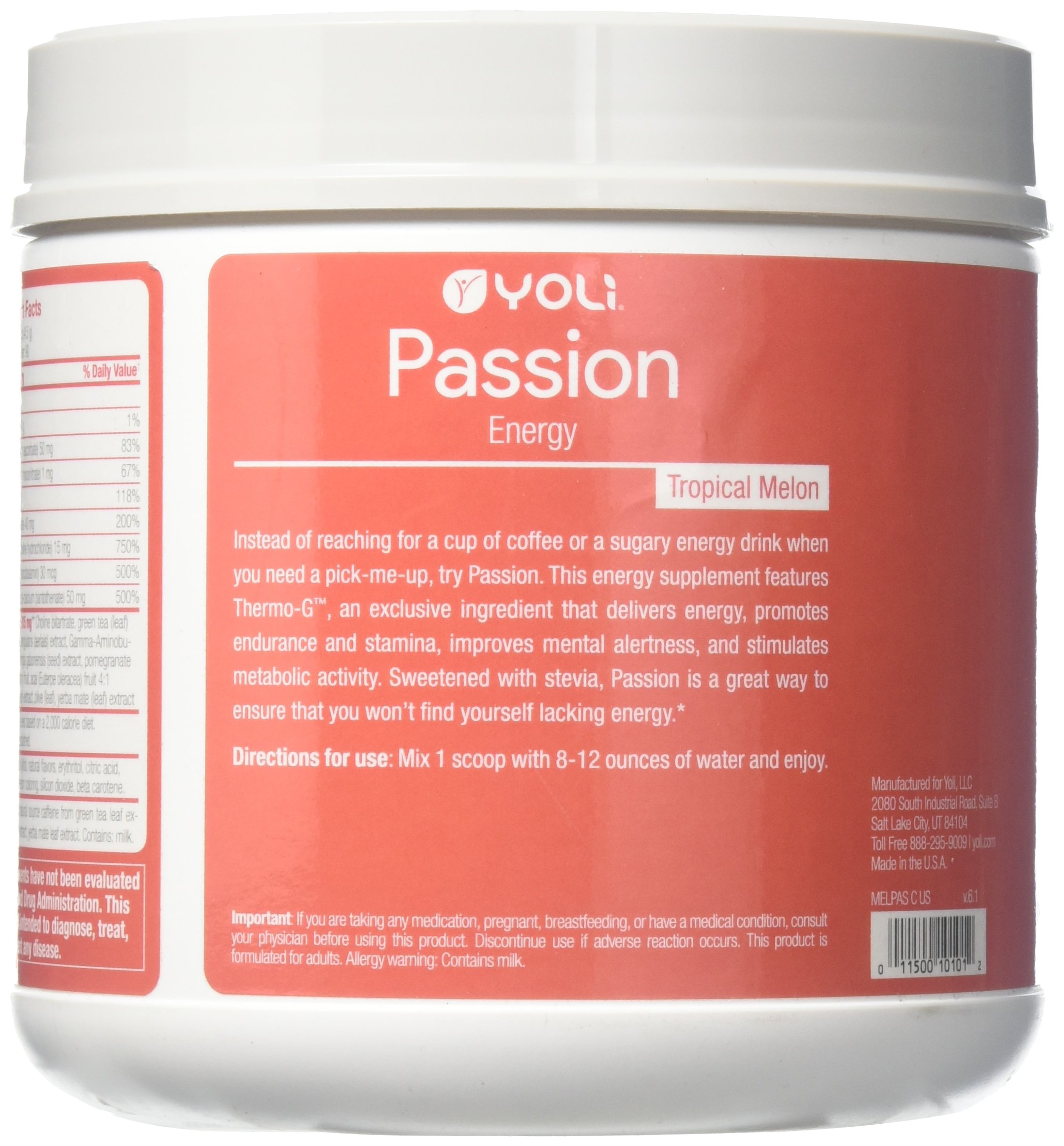 Calories in Yoli Yoli Passion and Nutrition Facts