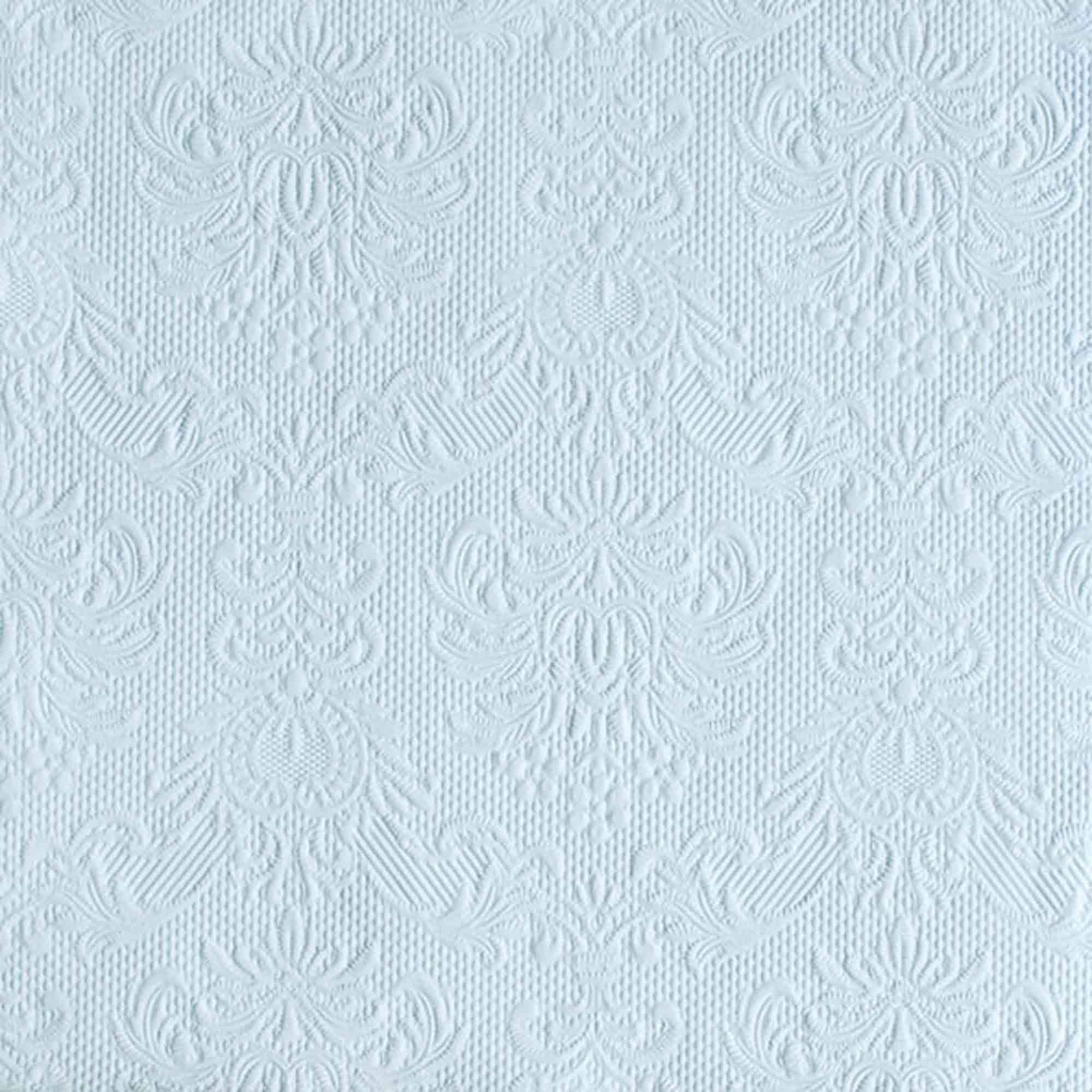 Lunch Embossed Napkins 33x33cm - Designer Elegance Light Blue