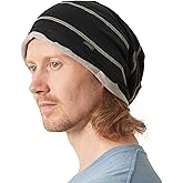 CHARM Slouchy Linen Beanie Hat - Mens Lightweight Knit Hat Womens Baggy Summer Slouch