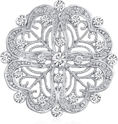 Rhinestone Safety Pin Brooch Bowknot Butterfly Heart Style Scarf Hat Pin Jewelry