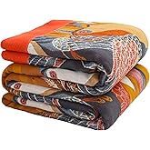 VANJOROY Boho Large Throw Blanket, 100% Organic Cotton Breathable Soft Bed Throw - Floral Bird Farmhouse Decor Blanket for Sofa Couch Chair Quilt and Gift. 60" x 80"- Colorful