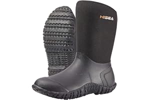 HISEA Women's Rubber Garden Boots Waterproof Insulated Yard Gardening Shoes Mid Height for Mud Working Outdoor