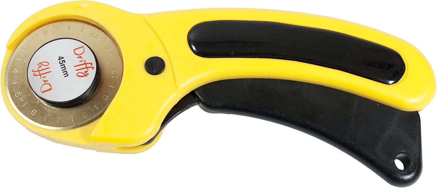 Rotary Cutter with Extra Titanium Blade for Fabric Quilting Tools Accessories Material Wheel Paper Dressmaking Craft Sewing 45mm Roller mat Leather Ruler Supplies Trimmer Knife Cutting - Image 3