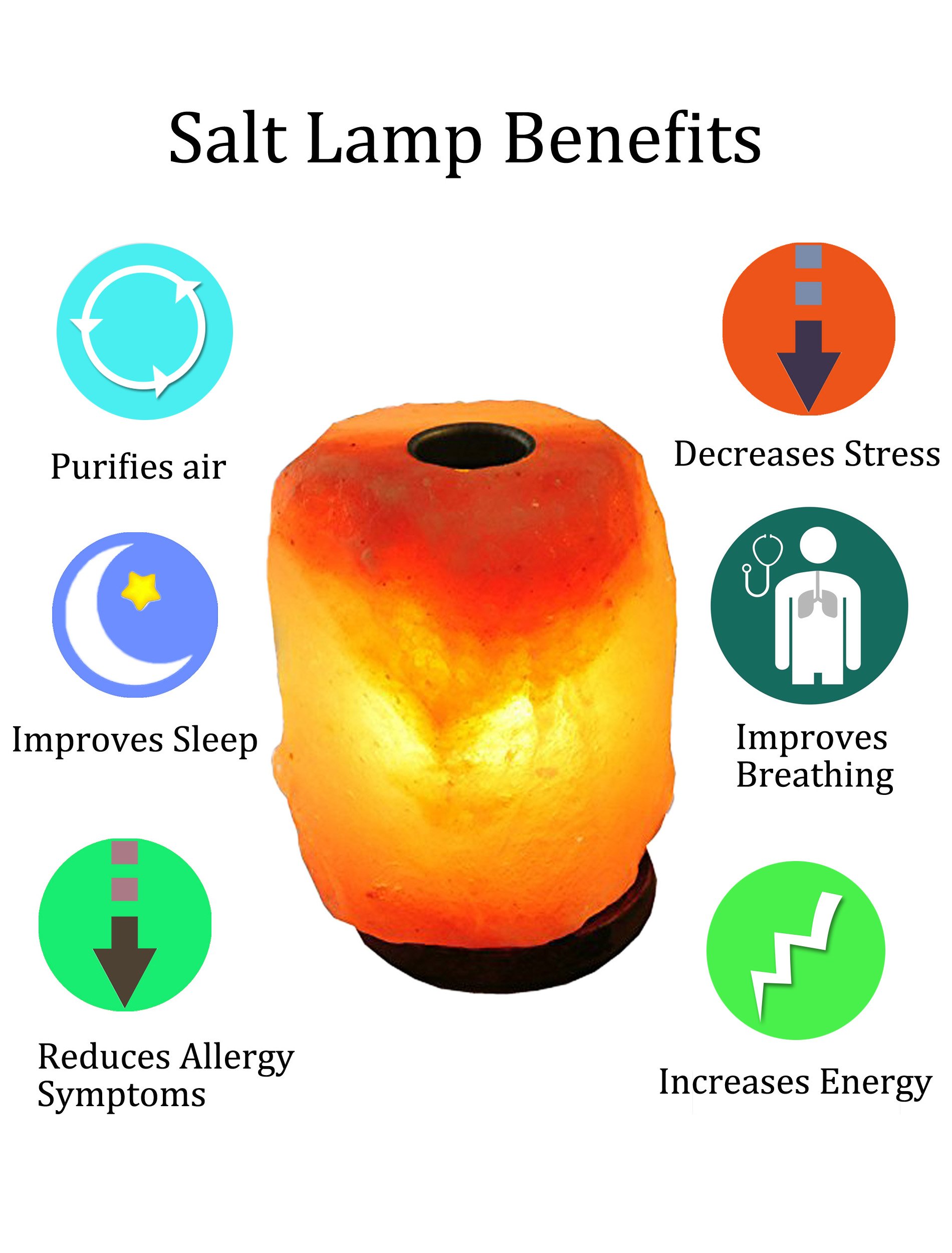 Himalayan Natural Salt Lamp with Small Plate to Diffuse Essential Oils