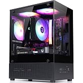 Zalman CUBIX-G Micro-ATX MATX Compact Mini Tower Gaming PC Case, Black | Includes 3x 120mm FRGB Fans, Panoramic View Tempered Glass Panels, USB Type-C, Up to 280mm GPU Support