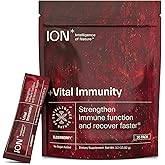 ION* Intelligence of Nature Vital Immunity Drink Mix - Immune Support with Vitamin C & Adaptogen Mushrooms, Daily Wellness Drink Packet Supplement, Travel Friendly - Elderberry Flavor, 20 Packets