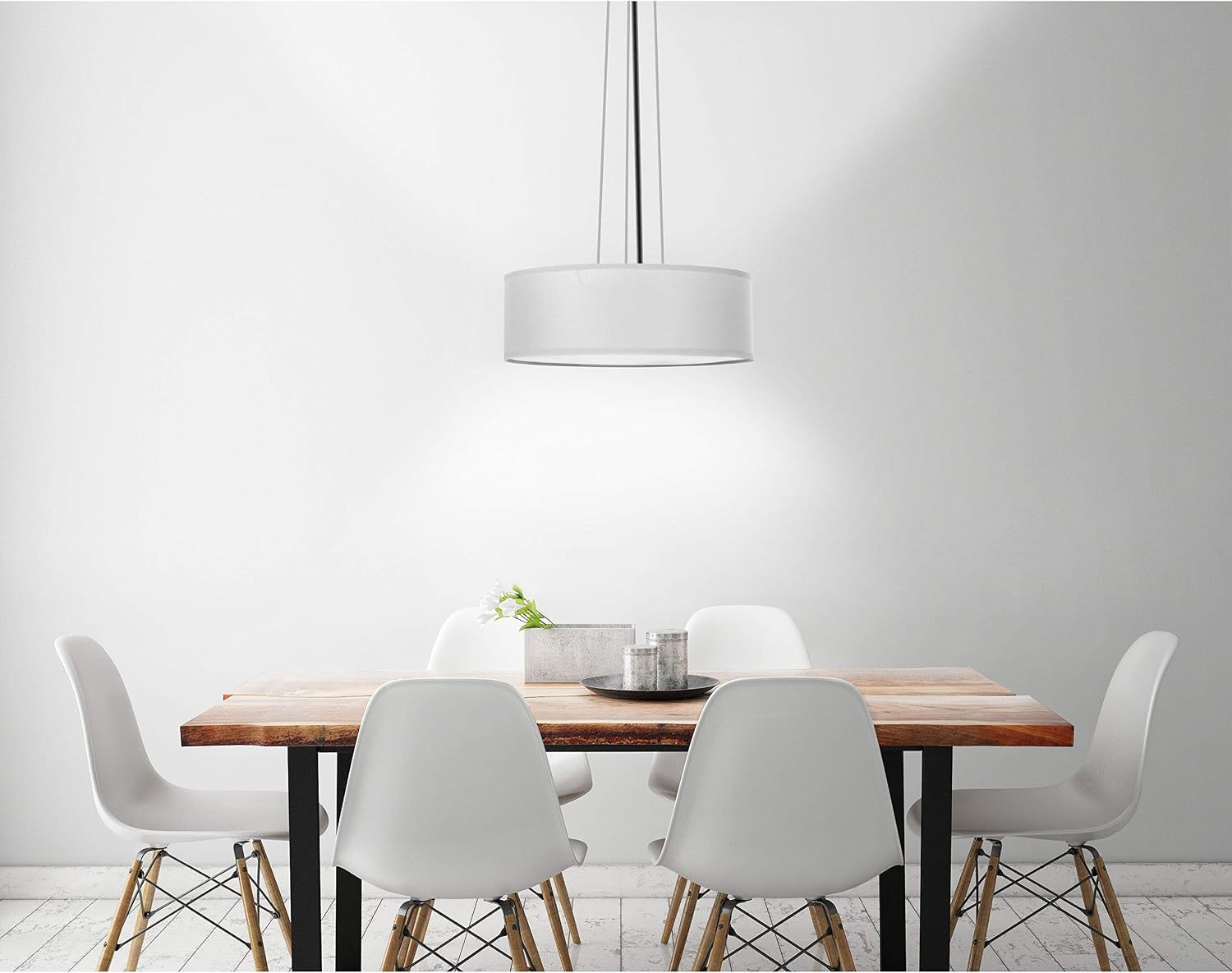 Smartwares Ceiling Light, White, 40 cm, 3 x E14 Bulb Fittings, Suitable for LED Bulbs - Image 5