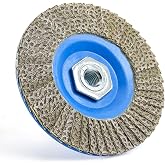 YITISAGE 4.5" Diamond Flap Disc,Plastic Back Grinding Wheel for Marble,Ceramics,Sander Tile,Stone,Glass,Concrete(Grit 60-1pc)