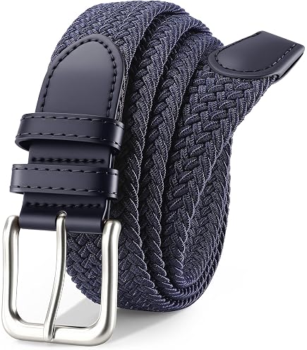 1728 Braided Stretch Belt Belts.com Braided Elastic Stretch Belt Casual Weave Canvas  main image 2