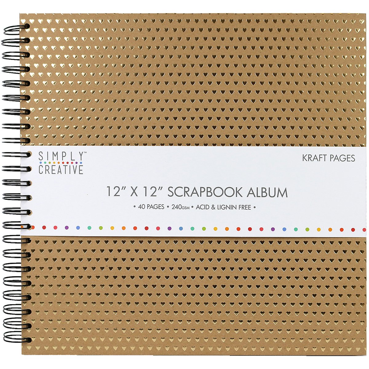 SCALB004 Kraft Hearts SC 12 x 12 Album, Medium