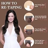 GOO GOO Tape In Hair Extensions 16inch 100g 40pcs Dark Brown 2 view 3
