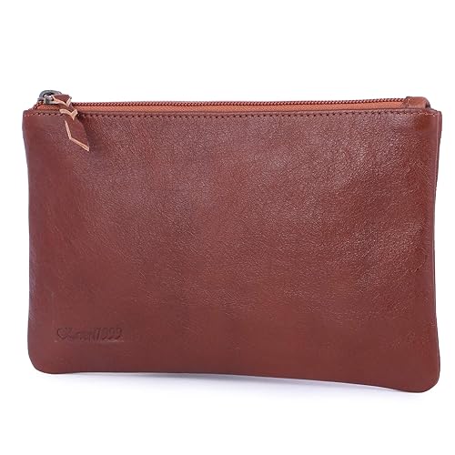 Kaveri1999 Genuine Leather Brown Colour Womens Clutch