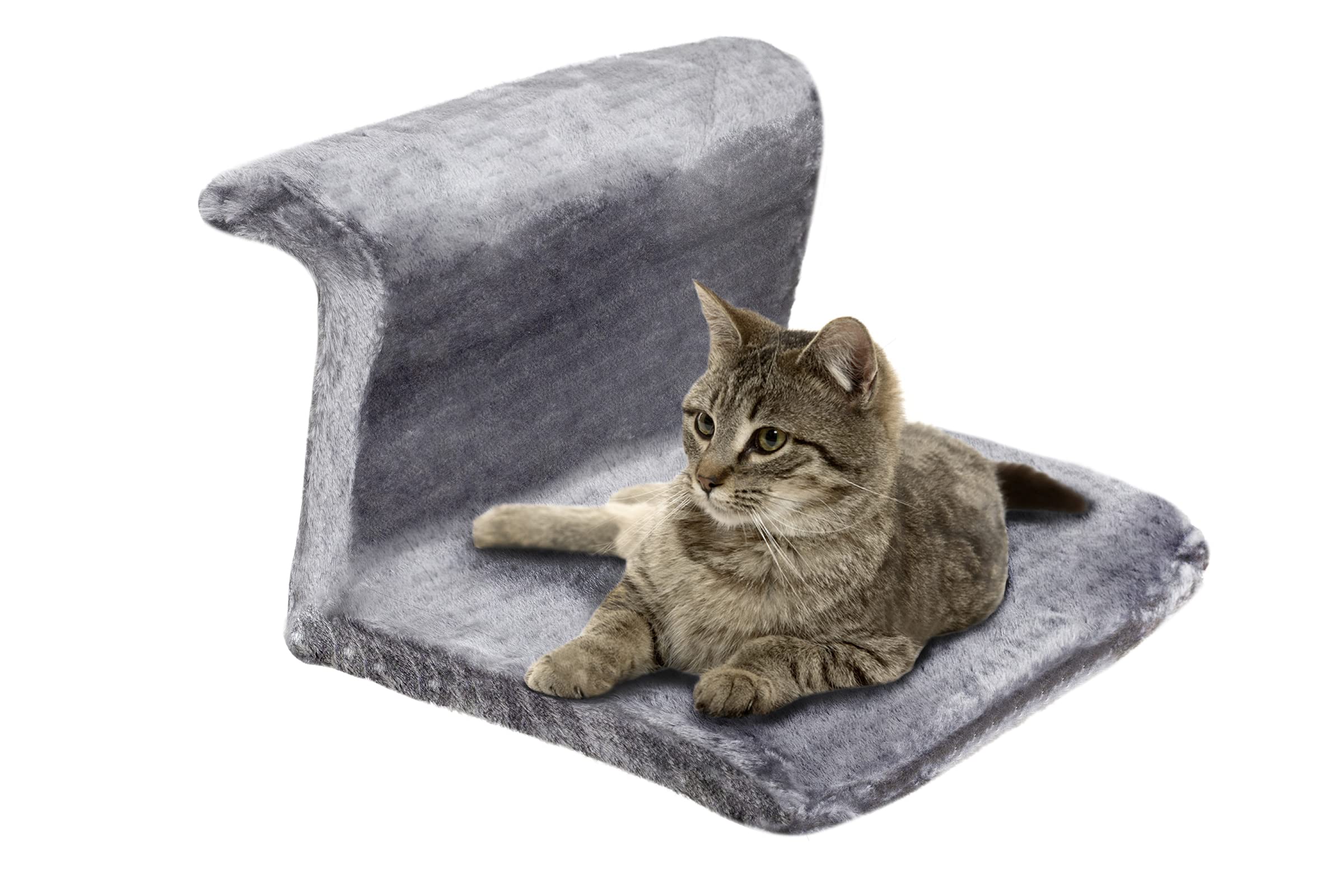 ADEPTNA Cat Kitten Pet Animal Hanging Luxury Radiator Bed - Warm Fleece Basket Cradle Hammock-Strong and Durable Metal Frame (GREY)