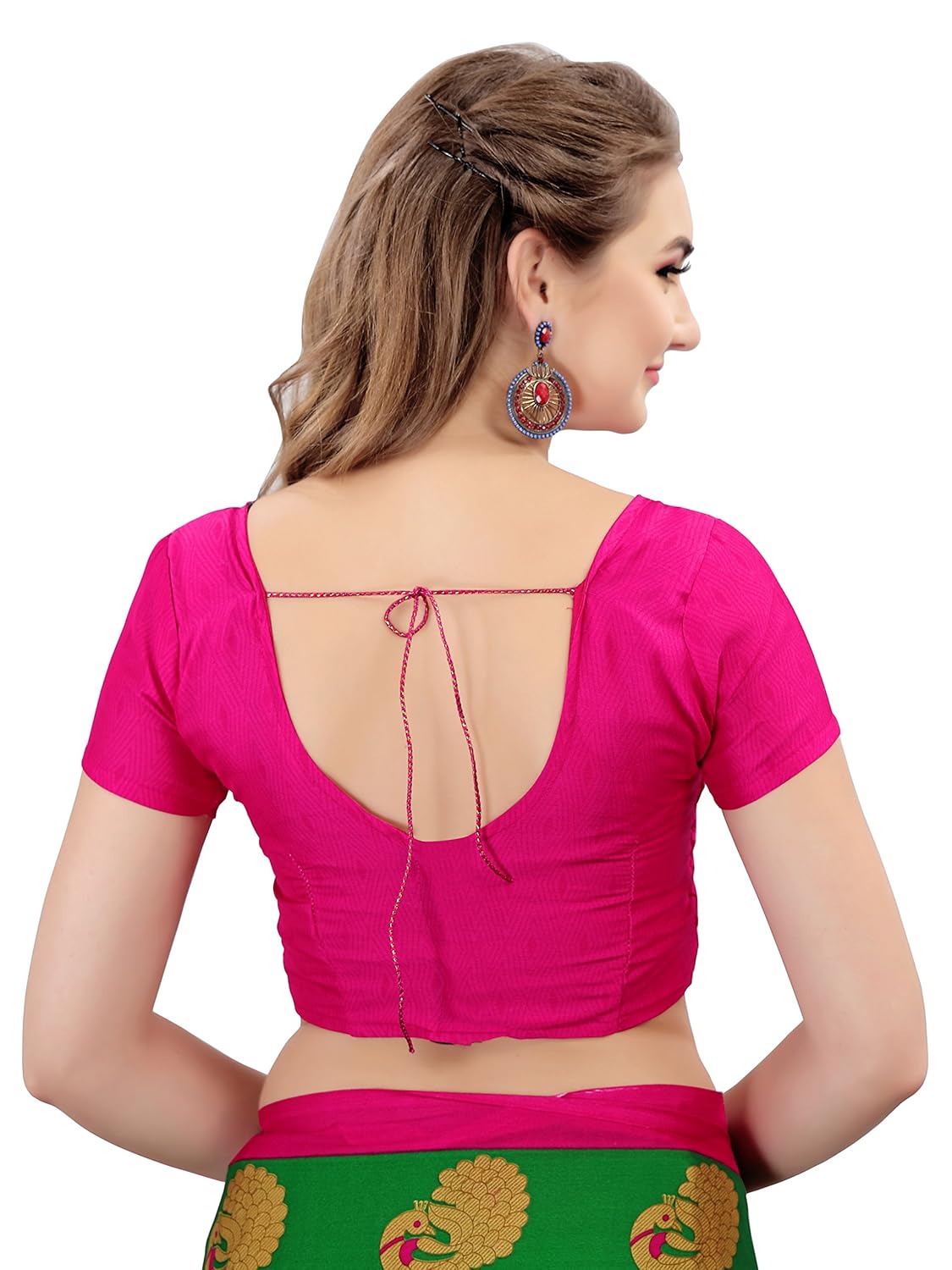 indira designer crepe saree with blouse piece (twin-jannu-green_green_free size)