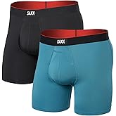 SAXX Underwear Co. Men's Multi-Sport Mesh Boxer Brief Fly 2 Pack