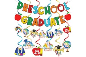 HIGZYOVN Preschool Graduation Banner Preschool Graduation Decorations Set Prek Graduation Decorations Preschool Party Decorations Preschool Graduation Party Supplies (preschool)