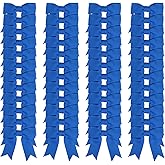 Meseey 50 Pcs 3 Inches Royal Blue Grosgrain Ribbon Twist Tie Bows Pretied Bows Premade Craft Bows for Treat Bags Gift Wrapping Basket Wedding Baby Shower Brithday Valentine's Day Christmas Party