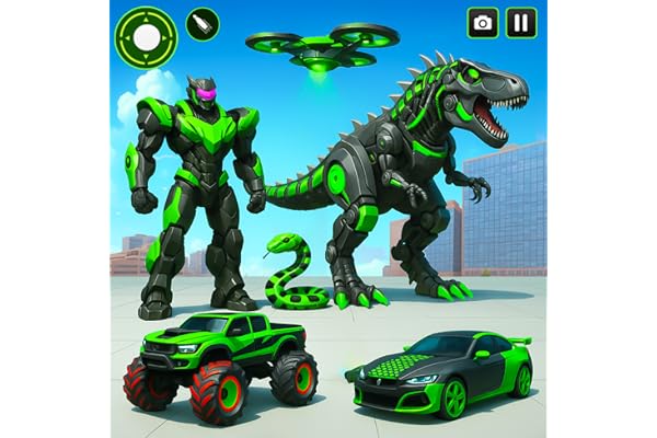 Dino Robot Car Transformation Games, Animal Mechrobot Shooting, Multi Robotic Fighting Simulator