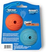 Chuckit! The Whistler Ball Small 5cm Pack of 2 Durable Rubber Dog Toy view 7