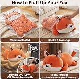 Mewaii Cute Fox Plush Pillow Red Fox Stuffed Animal 13 Inch Kawaii view 9