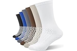 Taiyin 6 Pair Double Sided Tread Non Slip Socks Safety Socks Slip Stopping Safety Fall Prevention for Bariatric
